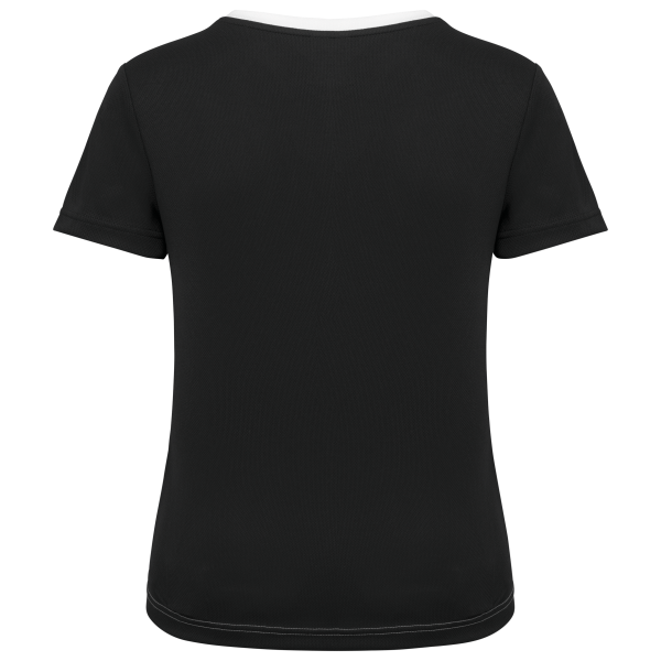 Ecologisch sport-T-shirt in twee kleuren voor dames White / Black XS Ecologisch sport-T-shirt in twee kleuren voor dames White / Black XS