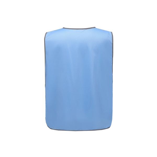 Personalisatie veiligheidshesje met reflecterende rand Sky Blue S/M Personalisatie veiligheidshesje met reflecterende rand Sky Blue S/M