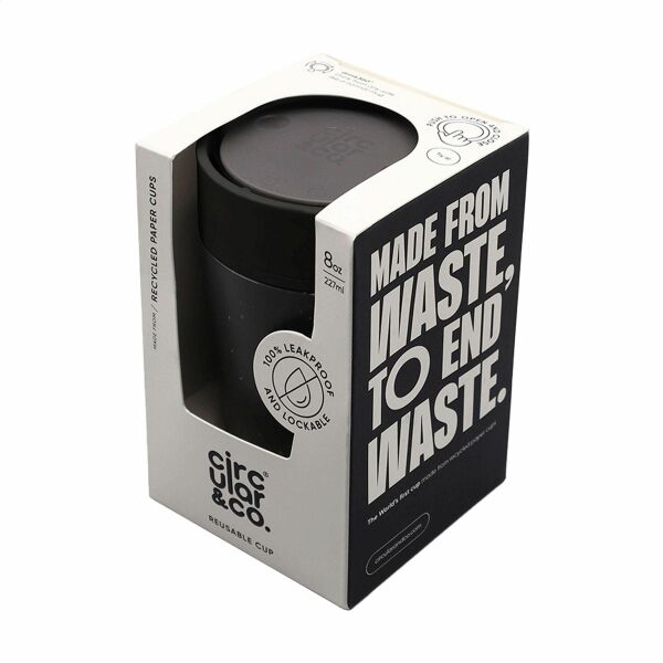 Circular&Co Recycled Coffee Cup 227 ml Kaffeebecher - schwarz/schwarz Circular&Co Recycled Coffee Cup 227 ml Kaffeebecher - schwarz/schwarz