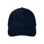 6 Panel Corduroy Cap Organic Cotton navy one size