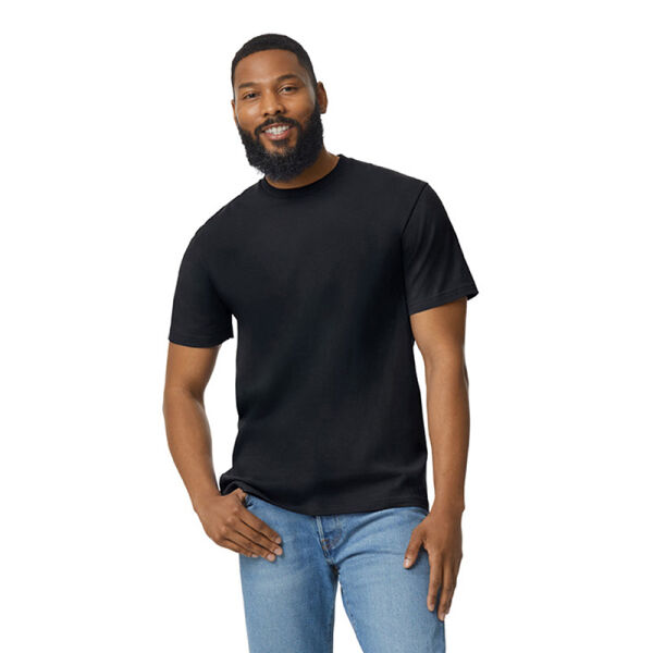 Gildan T-shirt SoftStyle Midweight Enzyme No Label unisex 3G9 Pitch Black-XS Gildan T-shirt SoftStyle Midweight Enzyme No Label unisex 3G9 Pitch Black-XS