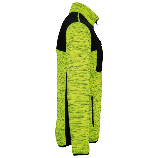 Gerecycled herenjasje in polytricot Fluorescent Yellow Melange / Black 5XL Gerecycled herenjasje in polytricot Fluorescent Yellow Melange / Black 5XL