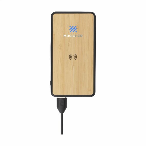 Boru Bamboo RCS Recycled ABS Powerbank Wireless Charger - schwarz Boru Bamboo RCS Recycled ABS Powerbank Wireless Charger - schwarz