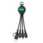 6-in-1 oplaadkabel met licht REEVES-PUHALANI SWITCH - groen, zwart 6-in-1 oplaadkabel met licht REEVES-PUHALANI SWITCH - groen, zwart