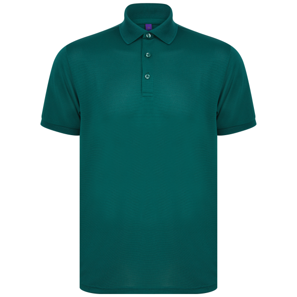 Herenpolo van gerecycled polyester Bottle Green M Herenpolo van gerecycled polyester Bottle Green M