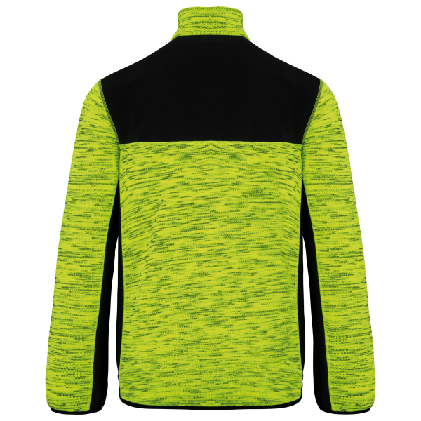 Gerecycled herenjasje in polytricot Fluorescent Yellow Melange / Black 5XL Gerecycled herenjasje in polytricot Fluorescent Yellow Melange / Black 5XL