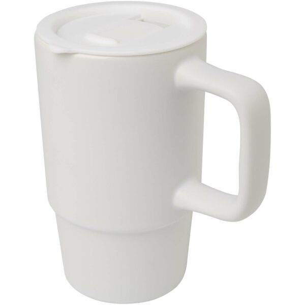 Carter 450 ml mok van keramiek met plastic deksel Carter 450 ml mok van keramiek met plastic deksel