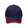 6 Panel Piping Cap navy/red