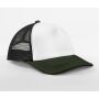RETRO 5 PANEL TRUCKER, BLACK/DARK OLIVE, One size, BEECHFIELD