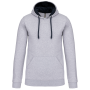 Sweater met contrasterende capuchon Oxford Grey / Navy XXL