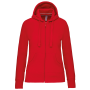 Damessweater met rits en capuchon Red XS