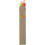 Houten markeerstift potlood set Kaden bruin