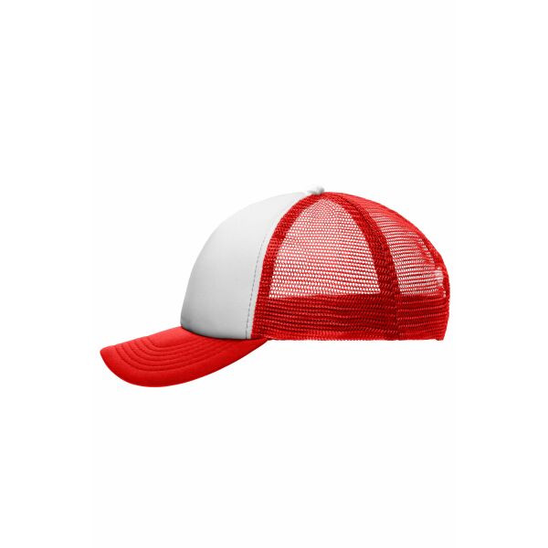 5 Panel Polyester Mesh Cap for Kids white/red one size 5 Panel Polyester Mesh Cap for Kids white/red one size