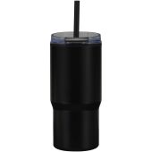 Westin 540 ml RCS gerecyclede dubbelwandige thermosbeker met rietje - Zwart Westin 540 ml RCS gerecyclede dubbelwandige thermosbeker met rietje - Zwart