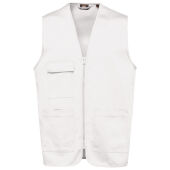 Bodywarmer polykatoen multizakken White XS