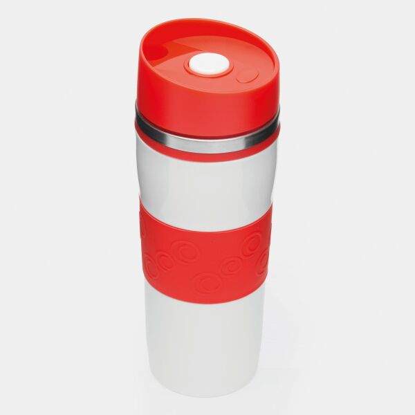 ARABICA - Dubbelwandige isoleerbeker rood, wit ARABICA - Dubbelwandige isoleerbeker rood, wit