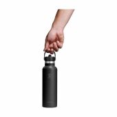 Hydro Flask Standard Mouth with Flex Straw Cap 621 ml waterfles - zwart