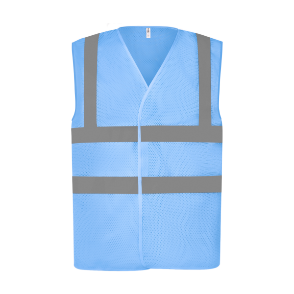 Hoge zichtbaarheid hesje van gaas Sky Blue XXL Hoge zichtbaarheid hesje van gaas Sky Blue XXL