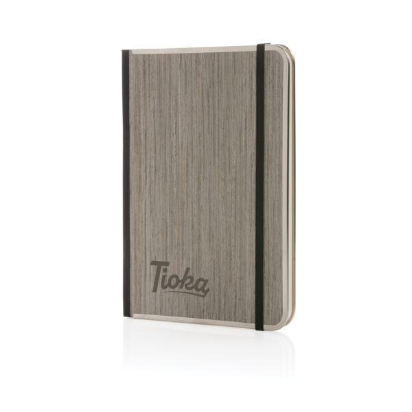 Treeline A5 notitieboek met luxe houten kaft, grijs Treeline A5 notitieboek met luxe houten kaft, grijs