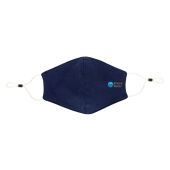 Herbruikbaar 2 laags katoenen gezichtsmasker, donkerblauw