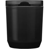 Hudson 180 ml dubbelwandige beker van gerecycled plastic - Zwart