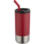 Grayson 480 ml RCS recycled insulated tumbler with straw - Red