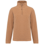 Enzo - Fleece met ritskraag Camel Heather 4XL