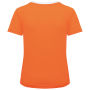 Ecologisch sport-T-shirt in twee kleuren voor dames White / Fluorescent Orange XS