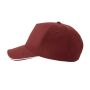 RECY FIVE PIPING, BURGUNDY/WHITE, One size, ATLANTIS HEADWEAR