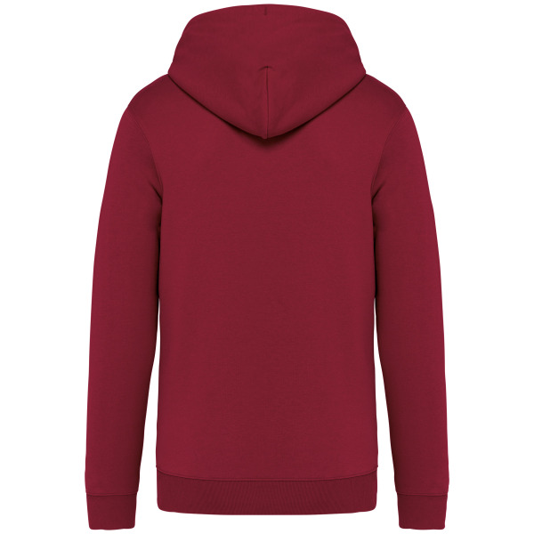 Ecologische uniseks sweater met capuchon en rits Hibiscus Red XXL