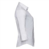 RUS Ladies ¾ sl. Fitted Stretch Shirt, White, XS