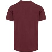 Balfour 200 g/m² unisex OCS organisch T-shirt met korte mouwen en V-hals - Diep bordeauxrood - S