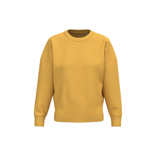 Ecologische dames sweater met ronde hals en afhangende mouwen Sun Yellow XS Ecologische dames sweater met ronde hals en afhangende mouwen Sun Yellow XS