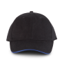 Orlando - 6 panel cap Black / Royal Blue One Size Orlando - 6 panel cap Black / Royal Blue One Size