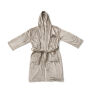 VINGA Louis luxe pluche RPET badjas maat L/XL, grijs