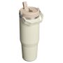 Stanley IceFlow™ 2.0 890 ml geïsoleerde roestvrijstalen beker met uitklapbaar rietje - Crème Stanley IceFlow™ 2.0 890 ml geïsoleerde roestvrijstalen beker met uitklapbaar rietje - Crème