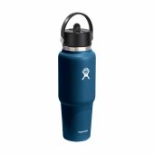Hydro Flask Wide Mouth Travel Bottle with Flex Straw Cap 946 ml waterfles - indigo