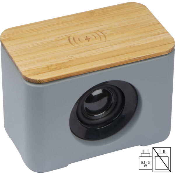 Bluetooth luidspreker met draadloze oplader uit Limestone cement
