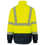 Gerecyclede veiligheidsparka 4-in-1 Hi Viz Yellow / Navy S