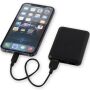 Asama type-C powerbank van 5000 mAh van gerecycled plastic - Zwart