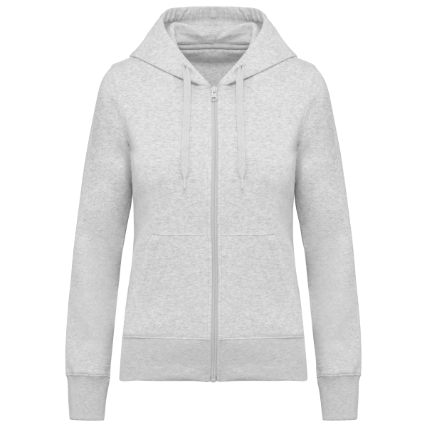 Ecologische damessweater met capuchon en ritssluiting Ecologische damessweater met capuchon en ritssluiting