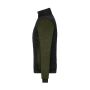 Ladies' Padded Hybrid Jacket black/olive-melange 4XL