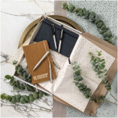 Atlana lederen notitieboek in A5 formaat - Bruin