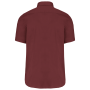 Heren stretch overhemd korte mouwen Wine S Heren stretch overhemd korte mouwen Wine S