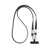 Nivo RCS recycled PET Crossbody lanyard, zwart