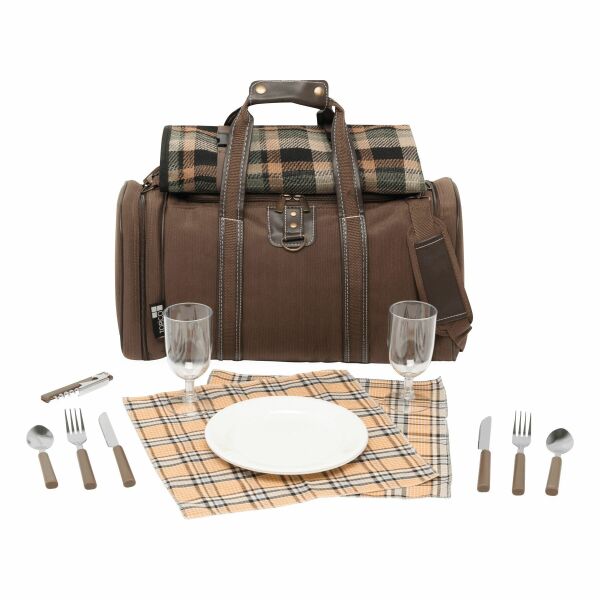 4 PICKNICK - Luxe 4-persoons picknickset bruin 4 PICKNICK - Luxe 4-persoons picknickset bruin