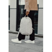 KENTO URBAN RCS  recycled nylon 15,6 inch rugzak met voorvak, beige