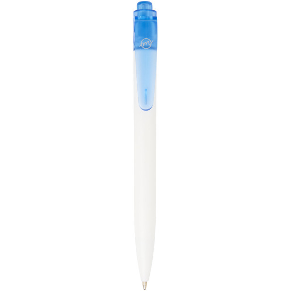 Thalaasa ocean-bound plastic ballpoint pen - Transparent blue/White