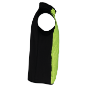 BODYWARMER IN TWEE STOFFEN Lime / Black 3XL