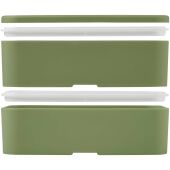 MIYO POP dubbellaagse lunchtrommel van 700+700 ml - Gemêleerd groen MIYO POP dubbellaagse lunchtrommel van 700+700 ml - Gemêleerd groen